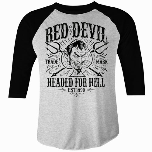Headed For Hell Raglan (Heather)