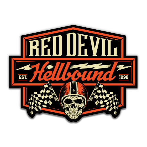 Hellbound Vintage Racer Sticker