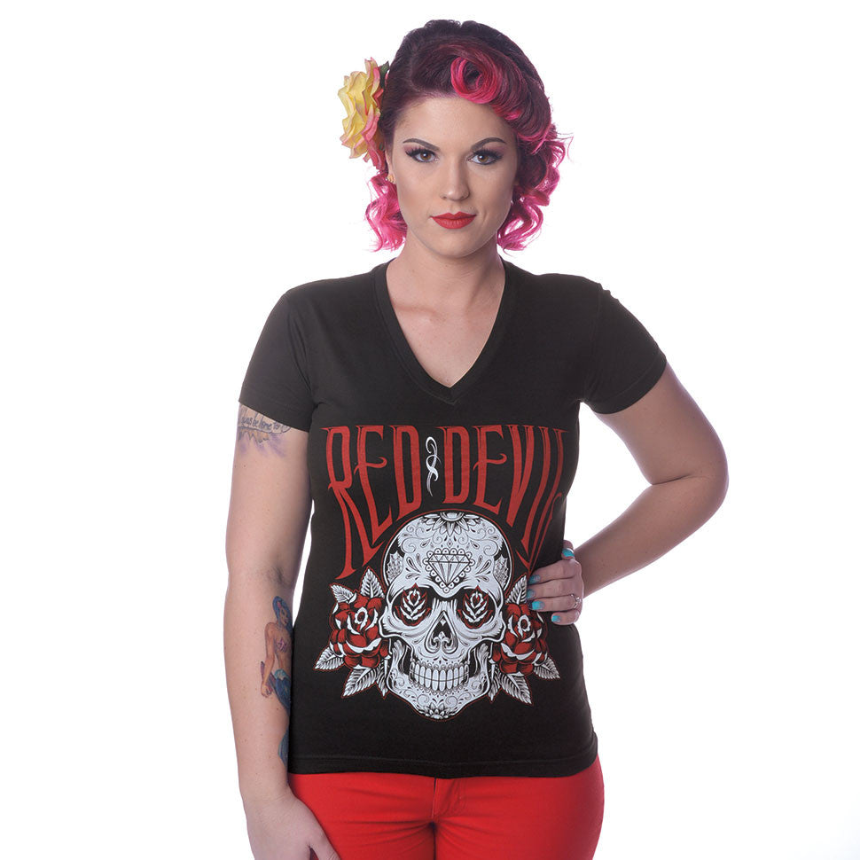 Roses For The Dead V-Neck