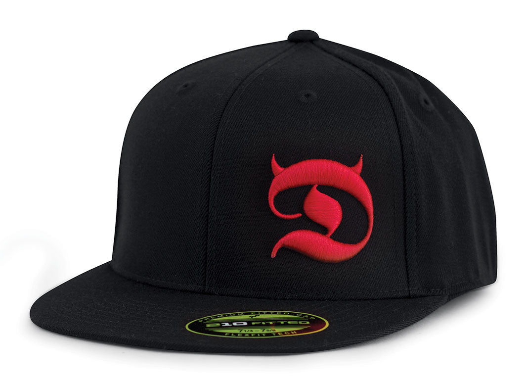 Clothing Cap – Red Devil Horned Flat Bill D