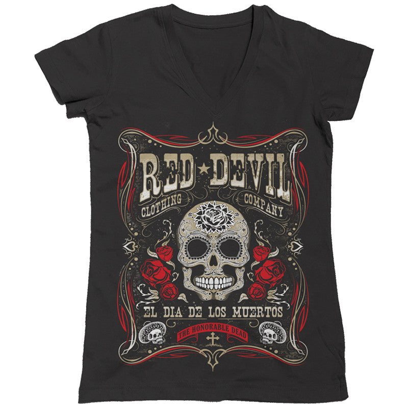 Dia De Los Muertos V-Neck