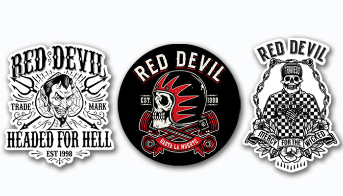 Red Devil Vinyl Sticker - SELECT SIZE