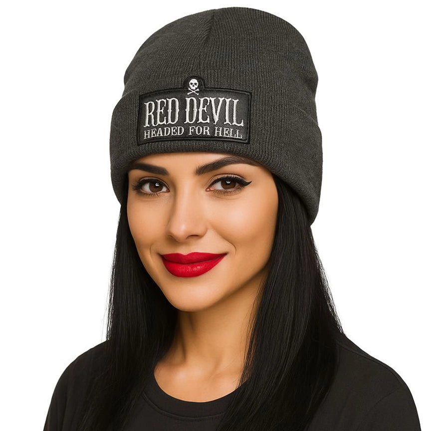 Headed For Hell Cuffed Beanie