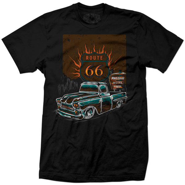 Route 66 Front Print T-Shirt – Red Devil Clothing