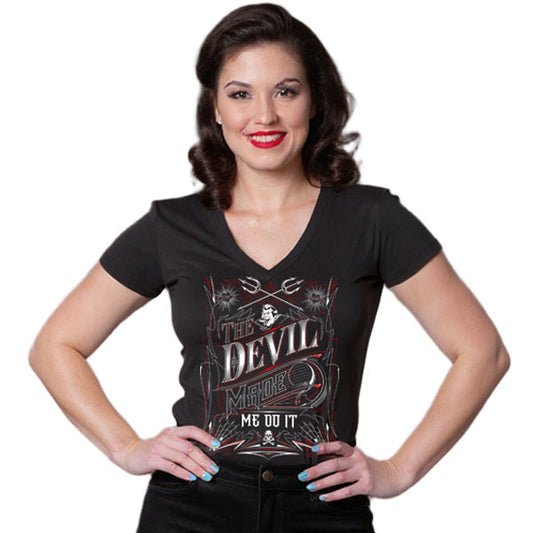 The Devil Made Me Do It V-Neck