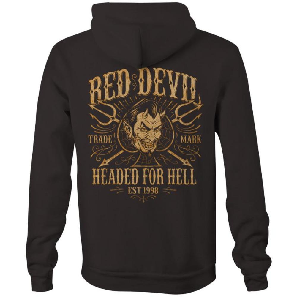 Red Devil Clothing Headed for Hell Hoodie Tattoo Classic Car