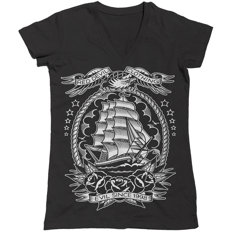 nautical shirt dark sea pirate ship voyager eagles of water
