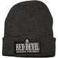 Winter beanie with mini skull headed for hell tattoo rock alternative rebel