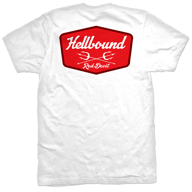 Hellbound Badge T-Shirt – Red Devil Clothing