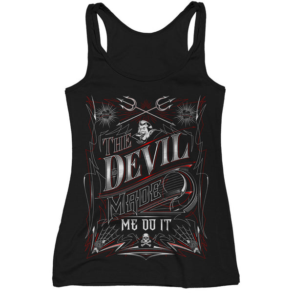 The Devil Made Me Do It Tank Top Red Devil Clothing